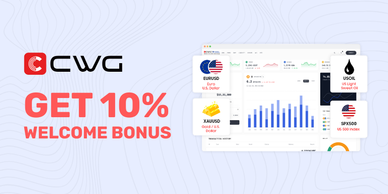 CWG Markets 10% Welcome Bonus 2 CWG Markets 10% Welcome Bonus