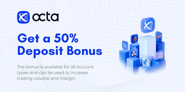 OctaFx 50% Bonus On Every Deposit