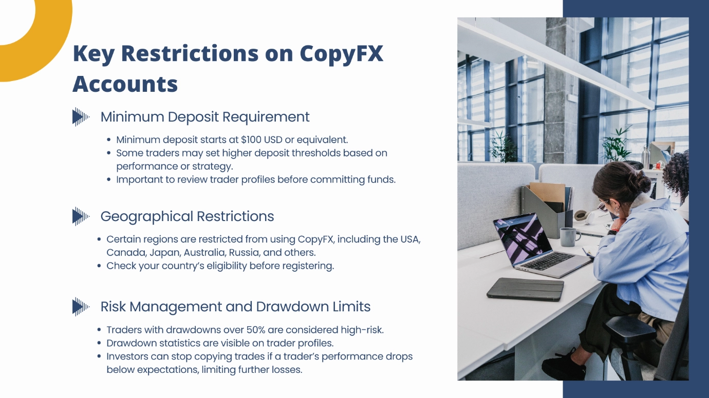 key restrictions on copyfx accounts