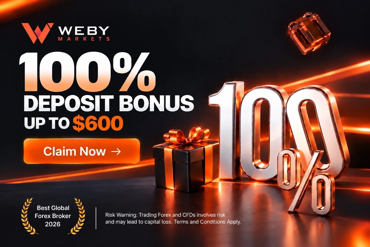 Weby Markets 100% Deposit Bonus