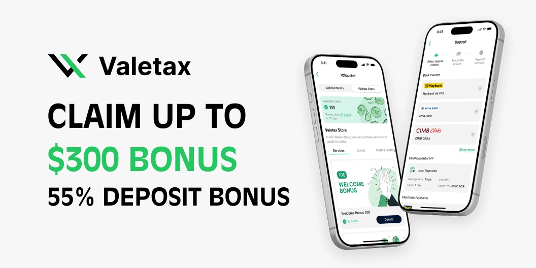 Valetax 55 Deposit Bonus